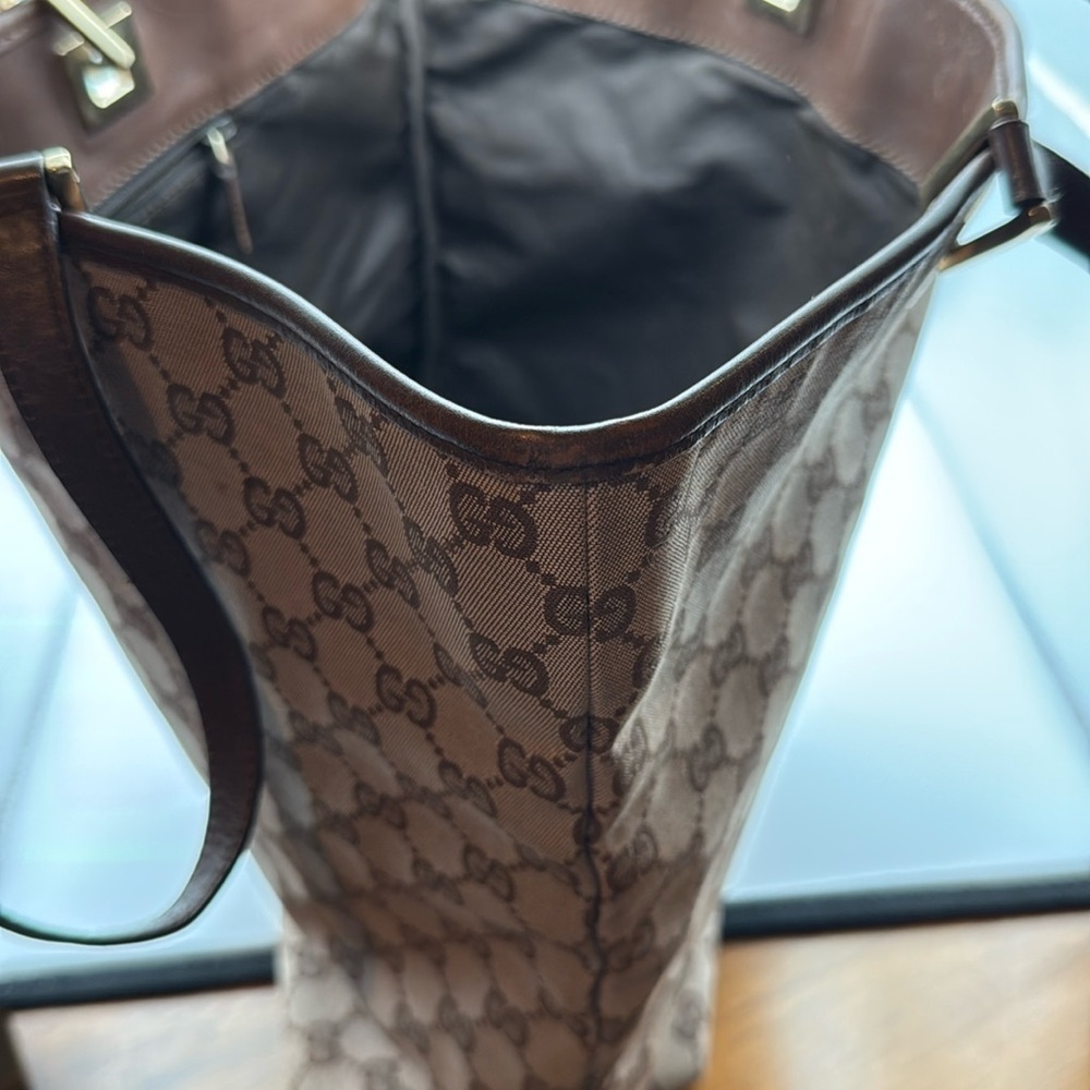 Authentic Vintage Gucci Brown Tote - Picture 7 of 11